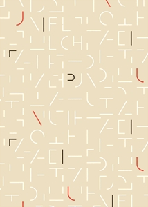 Bogen 70x 100cm, Alphabet, warmgrau