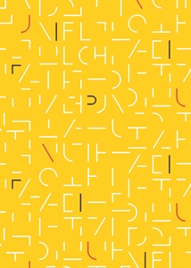 Bogen 70x 100cm, Alphabet, gelb