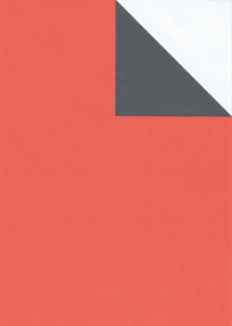 Bogen 70x 100cm, Uni Duo, rot/stahlblau