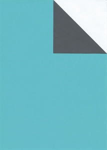 Bogen 70x 100cm, Uni Duo, azur/stahlblau