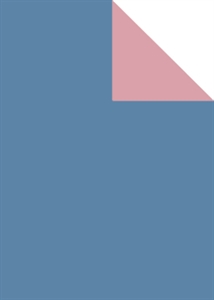 Bogen 70x 100cm, Uni Duo, blau/rosé