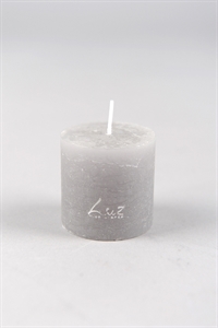 Rustic Zylinderkerze, 5cm x Ø50mm, hellgrau Rustic Zylinderkerze, 5cm x Ø50mm, hellgrau