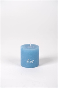 Rustic Zylinderkerze, 5cm x Ø50mm, capri blau* Rustic Zylinderkerze, 5cm x Ø50mm, capri blau*