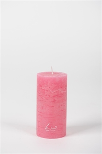 Rustic Zylinderkerze, 10cm x Ø50mm, fuchsia Rustic Zylinderkerze, 10cm x Ø50mm, fuchsia