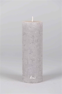 Rustic Zylinderkerze, 15cm x Ø50mm, mausgrau Rustic Zylinderkerze, 15cm x Ø50mm, mausgrau