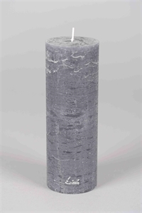 Rustic Zylinderkerze, 15cm x Ø50mm, basalt Rustic Zylinderkerze, 15cm x Ø50mm, basalt