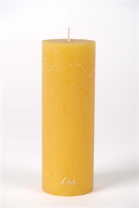 Rustic Zylinderkerze, 15cm x Ø50mm, ocker Rustic Zylinderkerze, 15cm x Ø50mm, ocker