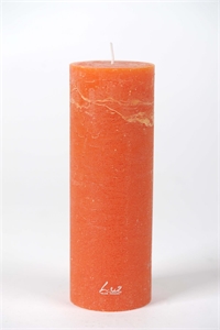 Rustic Zylinderkerze, 15cm x Ø50mm, orange Rustic Zylinderkerze, 15cm x Ø50mm, orange