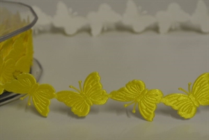 Band 10m/ 30mm, Schmetterling - klebend, gelb