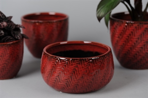 Blumentopf, Keramik Aurore Ø19.8x H9.8cm, red*