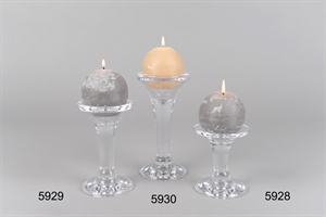 Kerzenständer, Semplice Ø9x 11cm, klar