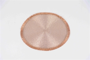 Placemat, Glitz rund 38cm, rosegold