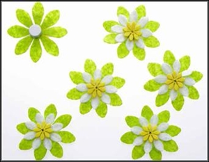 Filz, Blume 60mm mit Klebepunkt, hellgrün