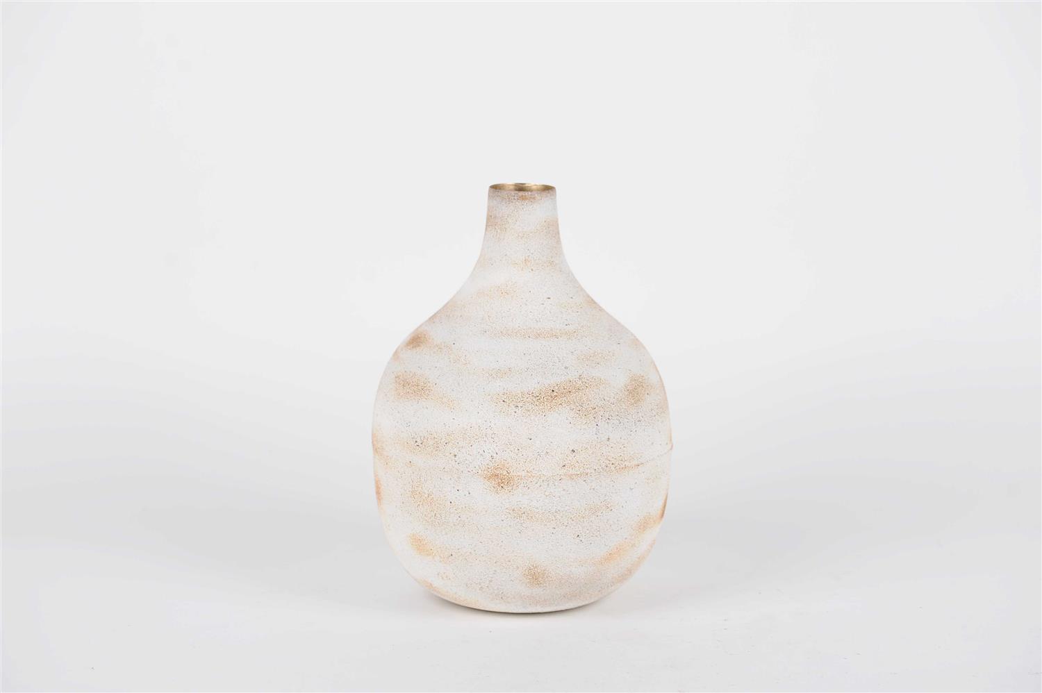 Vase, Alu Rusty Ø21x H30cm, white