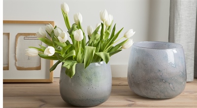 Glas- Töpfe-Vasen, gr.