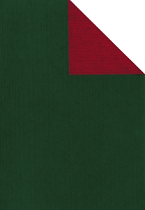 Bogen 70x 100cm, Uni gerippt, dgrün/rot