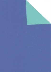 Bogen 70x 100cm, Uni gerippt, blau/jade