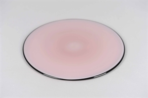 Untersetzer, Glas Opaline Ø28cm, pink