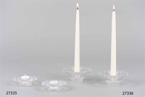 Kerzenständer, Marguerite Ø13x H5.5cm, klar