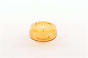Teelichthalter Glas Blown Ø8.6x H5.5cm, amber