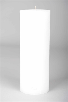 Rustic Zylinderkerze, 27cm x Ø100mm, weiss