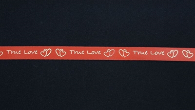 Band 20m/ 10mm, True Love 3D, rot/gold