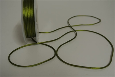 Band 25m/ 2mm, Seiden-Cord, olive