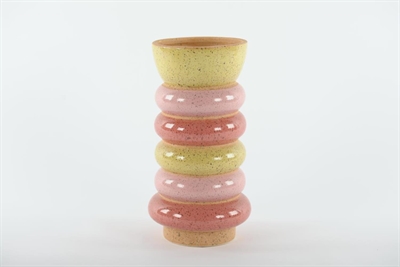 KeramikVase, Lollipop Ø15.5x H29.5, rosa