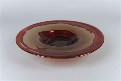 Glasvase, Schale Rouge vif - Ø42x H7cm, rot