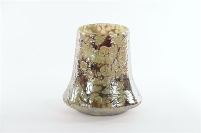 Glasvase, mundgeblasen Ø23x H23cm, oily olive