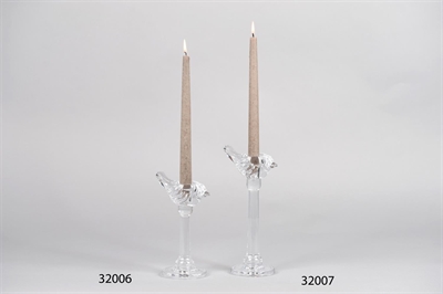Kerzenständer, Early bird L13x 9.2x H26cm, klar