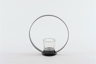 Glashalter, L20x 8x H20cm - Zirkel, black