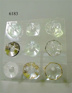 Display, Acrylle für Kerzen Ringe, klar Display, Acrylle für Kerzen Ringe, klar