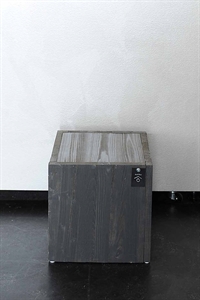 Säule, Holz B30x 30x H30cm, dunkelgrau Säule, Holz B30x 30x H30cm, dunkelgrau