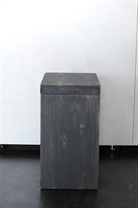 Säule, Holz B30x 30x H70cm, dunkelgrau Säule, Holz B30x 30x H70cm, dunkelgrau