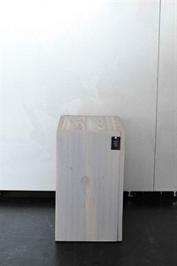 Säule, Holz B30x 30x H50cm, hellgrau Säule, Holz B30x 30x H50cm, hellgrau