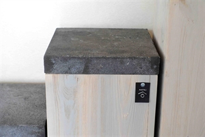 Steinabdeckung, zu Säulen L30x B30cm, dgrau Steinabdeckung, zu Säulen L30x B30cm, dgrau