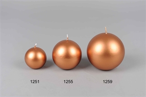 Metall Kugelkerze, 6cm x 60mm, copper Metall Kugelkerze, 6cm x 60mm, copper
