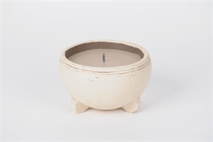 Outdoor Kerzen Topf, Joufflu Ø21.5x H13.5cm, blanc Outdoor Kerzen Topf, Joufflu Ø21.5x H13.5cm, blanc