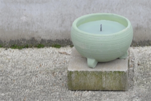 Outdoor Kerzen Topf, Joufflu Ø21.5x H13.5cm, grün Outdoor Kerzen Topf, Joufflu Ø21.5x H13.5cm, grün
