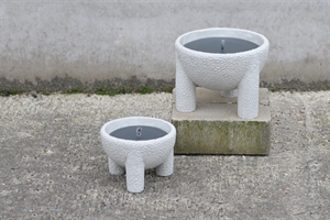 Outdoor Kerzen Topf, Tub Ø15x H11cm, weiss Outdoor Kerzen Topf, Tub Ø15x H11cm, weiss
