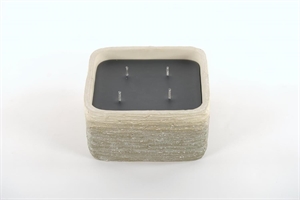 4-Docht KerzenTopf, River L21.5x H10.5cm, rock 4-Docht KerzenTopf, River L21.5x H10.5cm, rock