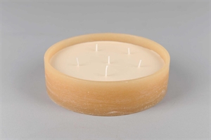 6-Docht Kerze im Topf, H6cm x Ø225mm, latte* 6-Docht Kerze im Topf, H6cm x Ø225mm, latte*