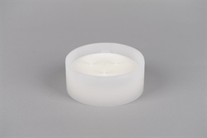 3-Docht Kerze im Topf, H6cm x Ø150mm, weiss 3-Docht Kerze im Topf, H6cm x Ø150mm, weiss