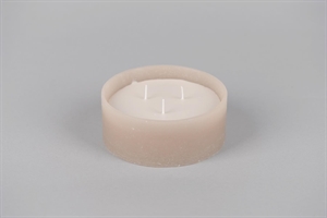 3-Docht Kerze im Topf, H6cm x Ø150mm, portobello 3-Docht Kerze im Topf, H6cm x Ø150mm, portobello