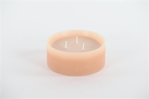 3-Docht Kerze im Topf, H6cm x Ø150mm, peach nougat