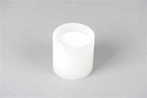 1-Docht Kerze im Topf, H10cm x Ø100mm, weiss* 1-Docht Kerze im Topf, H10cm x Ø100mm, weiss*