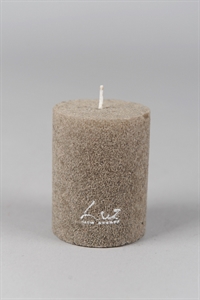 Velvet Zylinderkerze, 8cm x Ø60mm, taupe* Velvet Zylinderkerze, 8cm x Ø60mm, taupe*