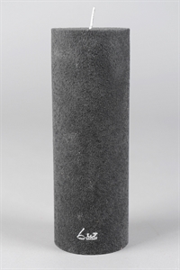 Velvet Zylinderkerze, 20cm x 70mm, anthrazit