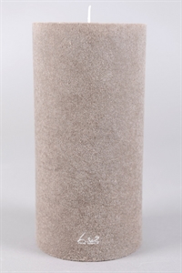 Velvet Zylinderkerze, 20cm x 100mm, taupe*